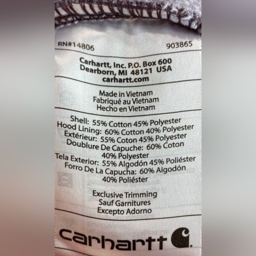 Carhartt Women's Clarksburg Zip Sweatshirt Size 1X Used Exc MSRP $64.99 - Picture 5 of 6